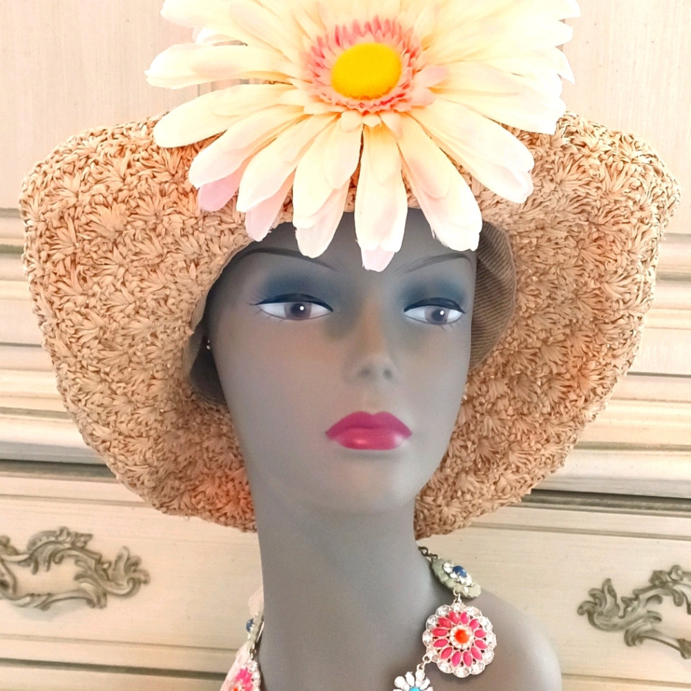 Vtg Straw "Corroboree" Hat Co. Australia